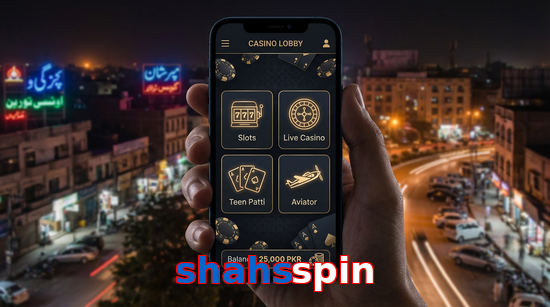 Main screen of Shahsspin app page for PK players